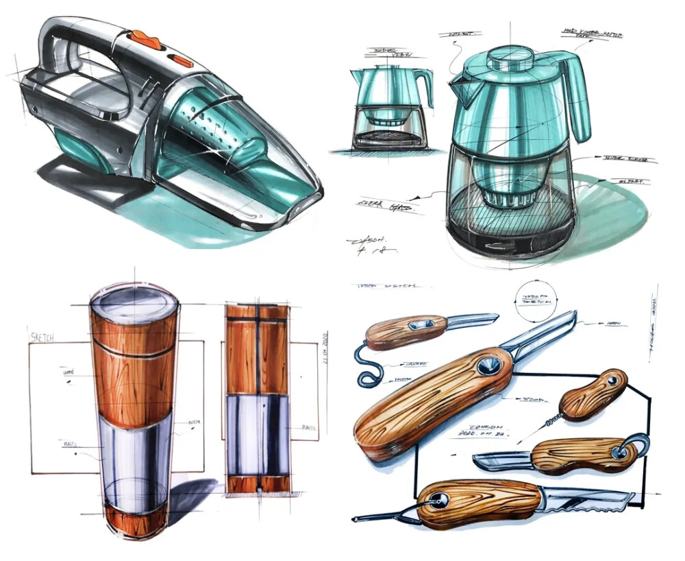 工業(yè)設(shè)計(jì)產(chǎn)品手繪。
